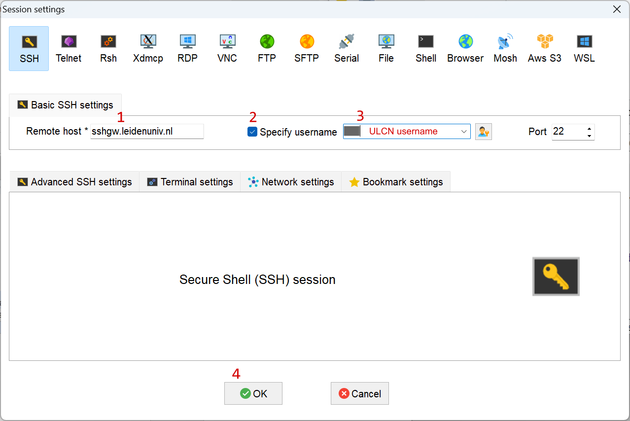 temporary session for gateway