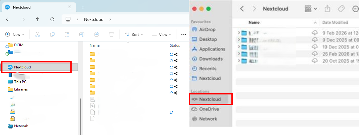 Data access via file browser
