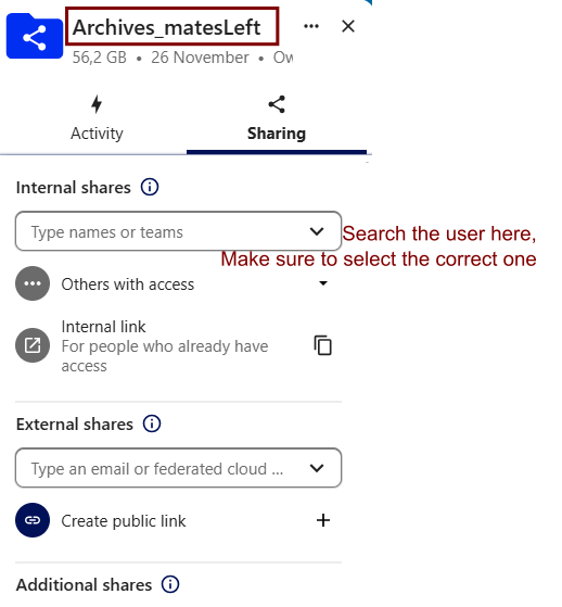 sharing tab